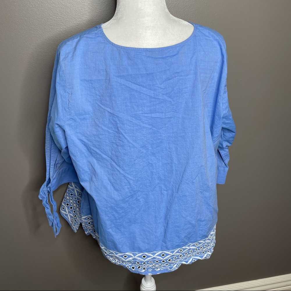 💐 Talbots 2XLP top with eyelet hem trim - Picture 4 of 5